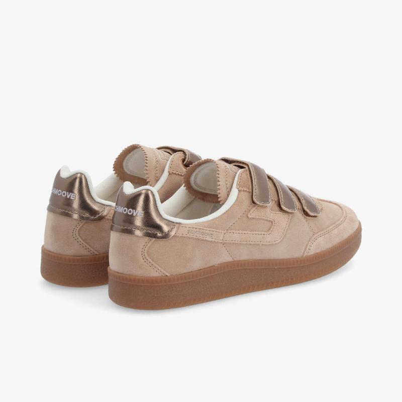 SHEFFIELD STRAPS W - SUEDE/METAL - BEIGE/BRONZE